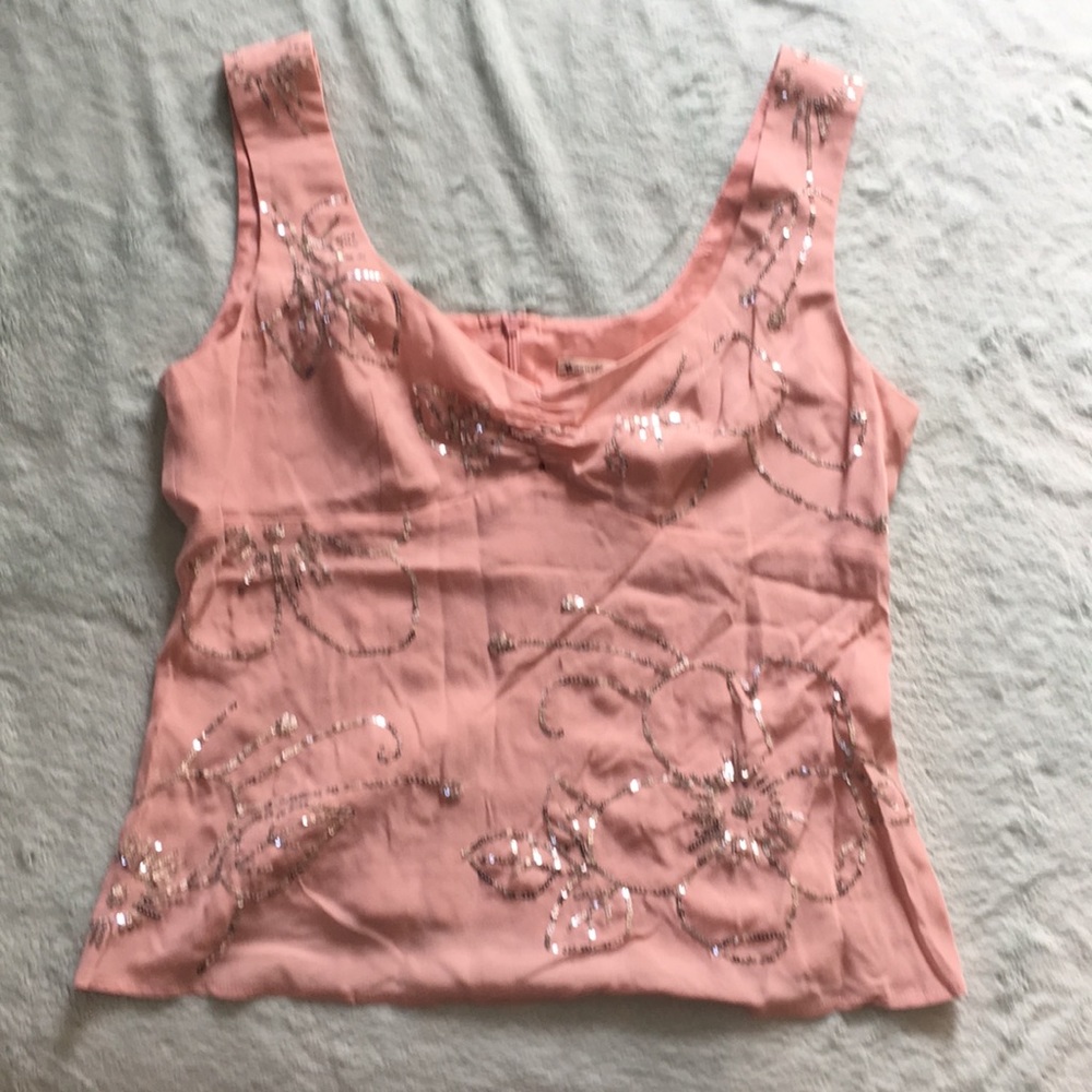 Nanette Lepore sequined silk top.